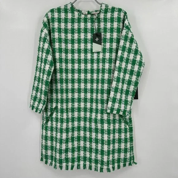 green emerald velvet dress Non-Iron Cotton Check Dress Shirt with Contrast Trim main image 0